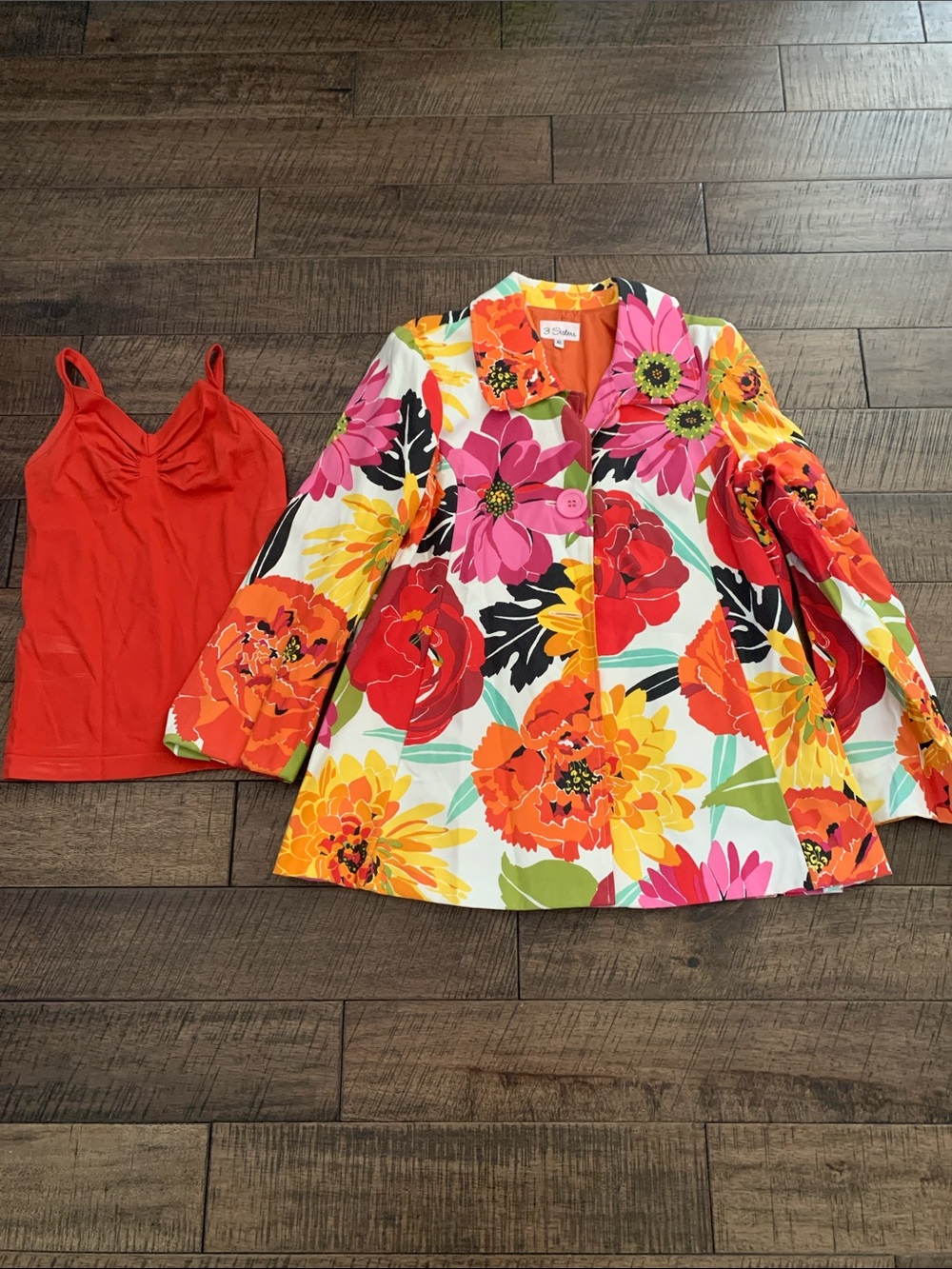 Floral A-Line Women’s Coat in Multi-Color - Style